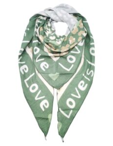 Foulard "LOVE" Kaki
