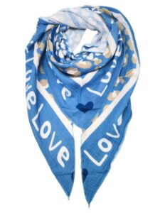 Foulard "LOVE" Bleu jean
