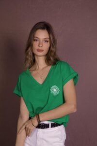 T-shirt "Marguerite" Vert