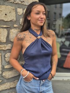 Débardeur "Bijou" Marine