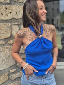 Débardeur "Bijou" Bleu Royal