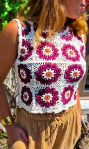 Haut crochet bordeaux