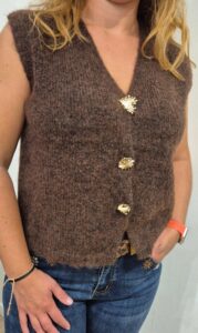 Gilet "Lyne" Chocolat