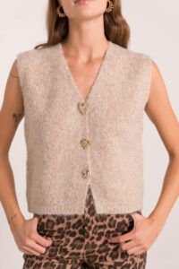 Gilet "Lyne" Taupe