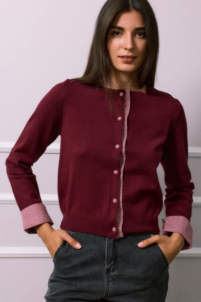 Gilet "Swann" Bordeaux