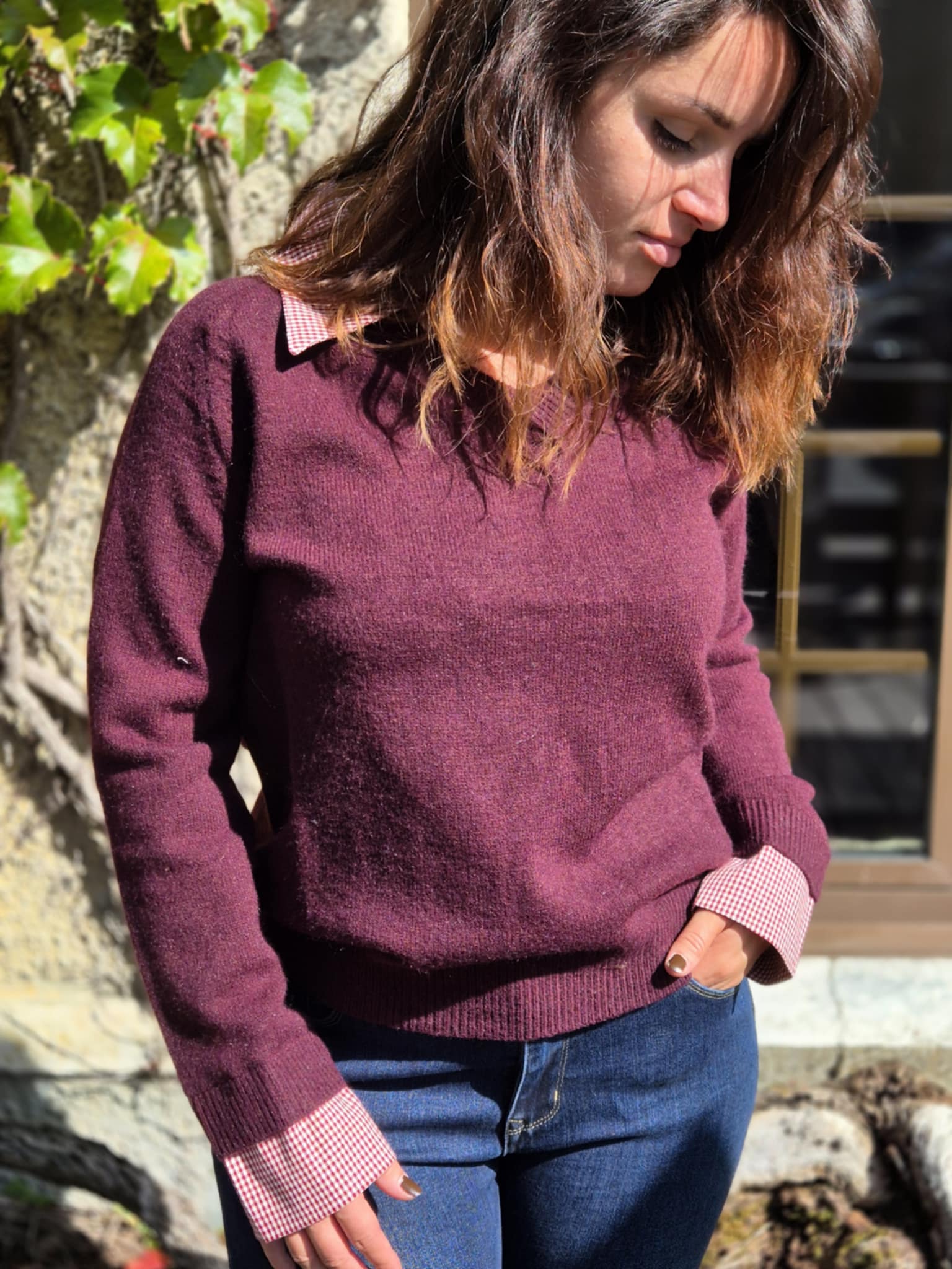 Pull "Tess" Bordeaux