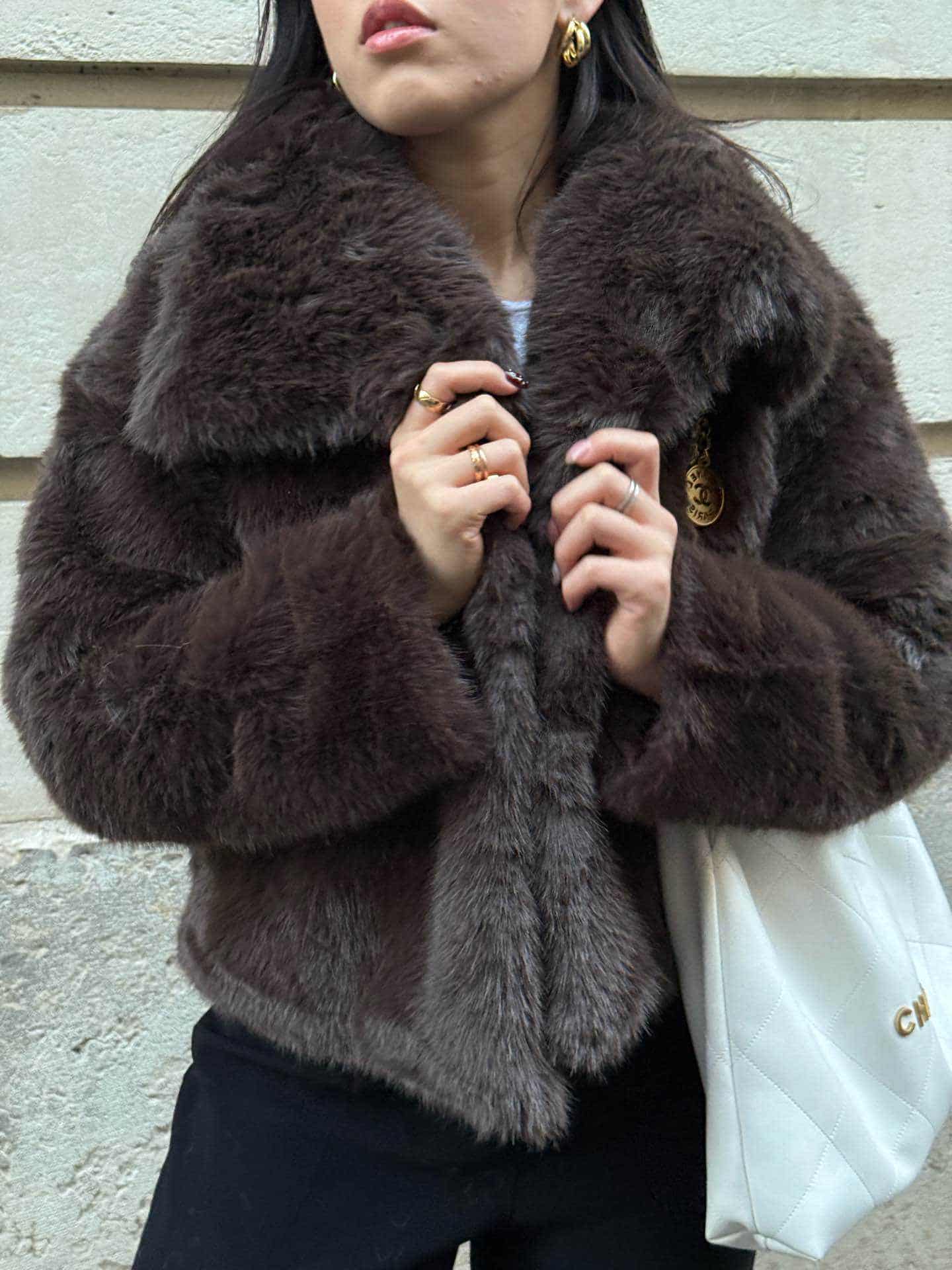 Fourrure "Lisa" Chocolat