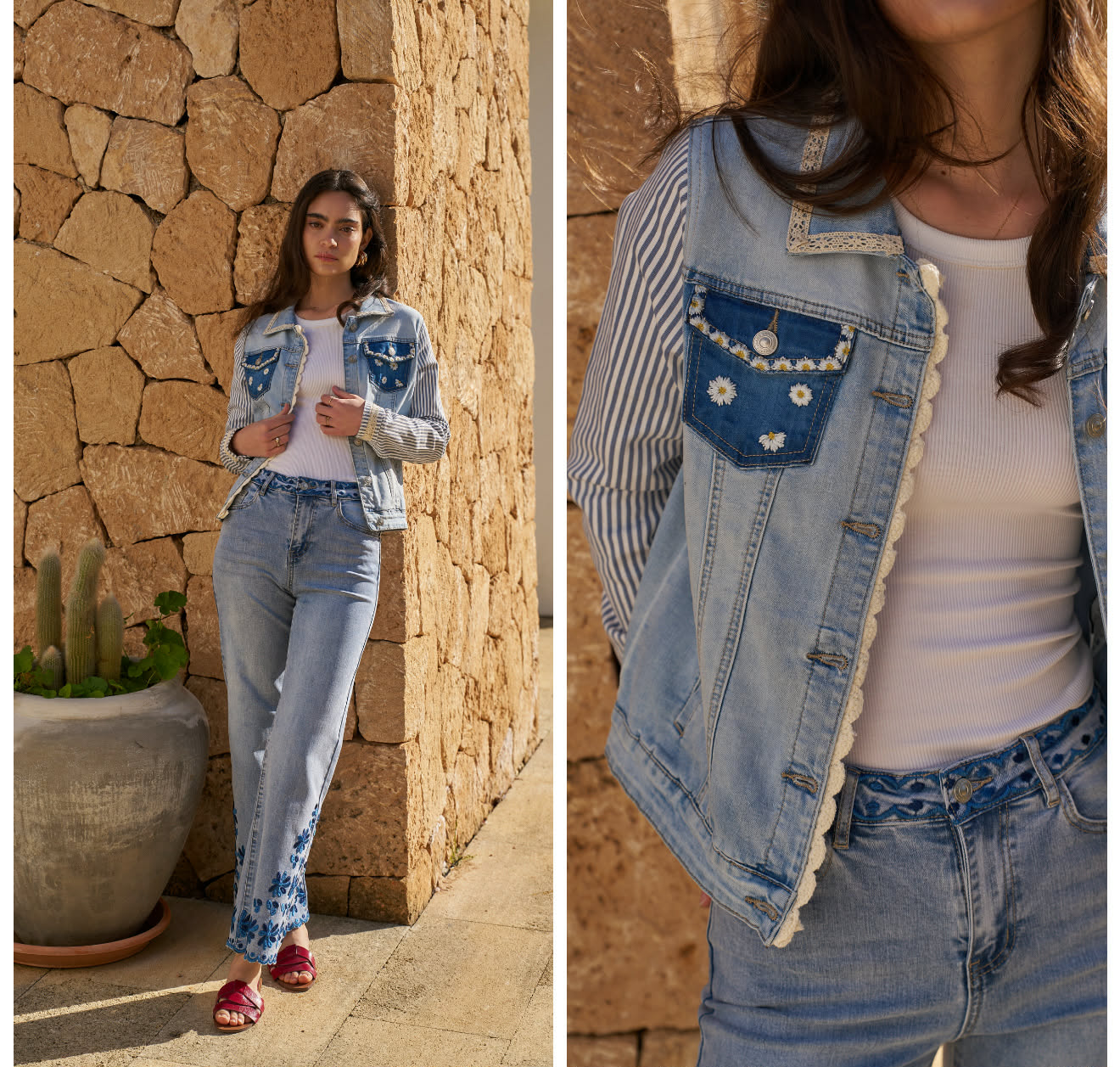 Veste jean "Margueritte"