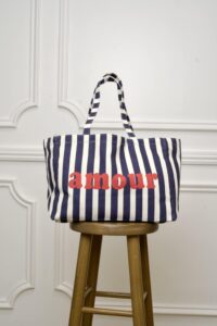 Tote bag "AMOUR" Bleu marine