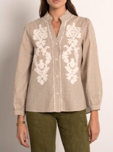 Chemise "Izéa" beige