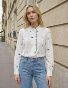 Chemise "Cœur bleu"