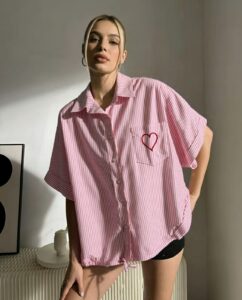 Chemise "Oféa" Rose clair