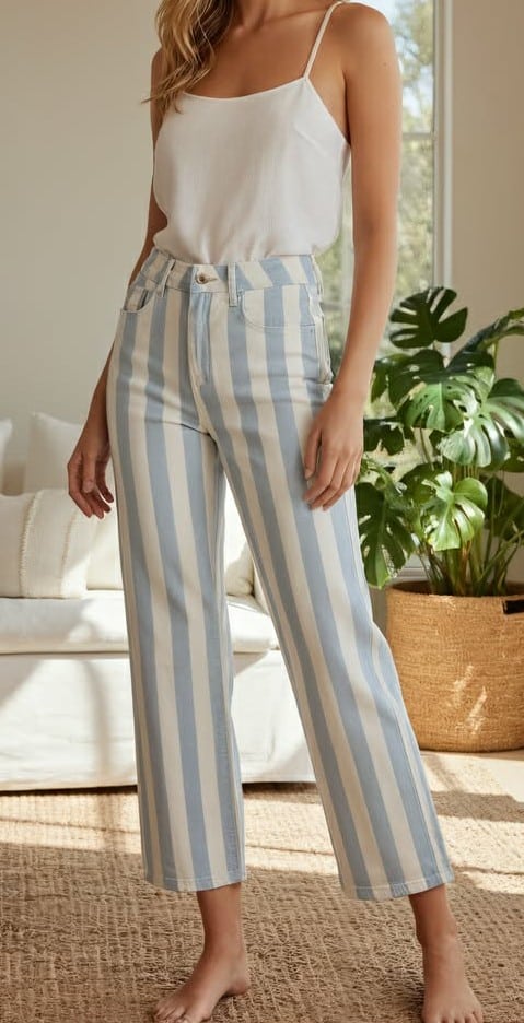 Pantalon rayé "Marceline"