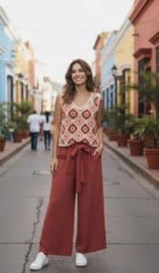 Haut crochet Terracotta