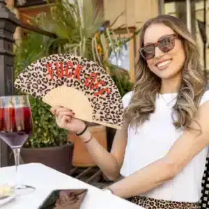 Éventail "FUCK OFF" Léopard