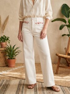 Pantalon blanc "Flora"