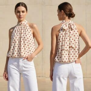 Top à pois Terracota