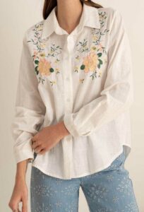 Chemise "Camélia" Jaune