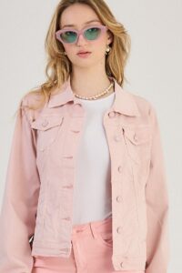 Veste en jean Rose pâle
