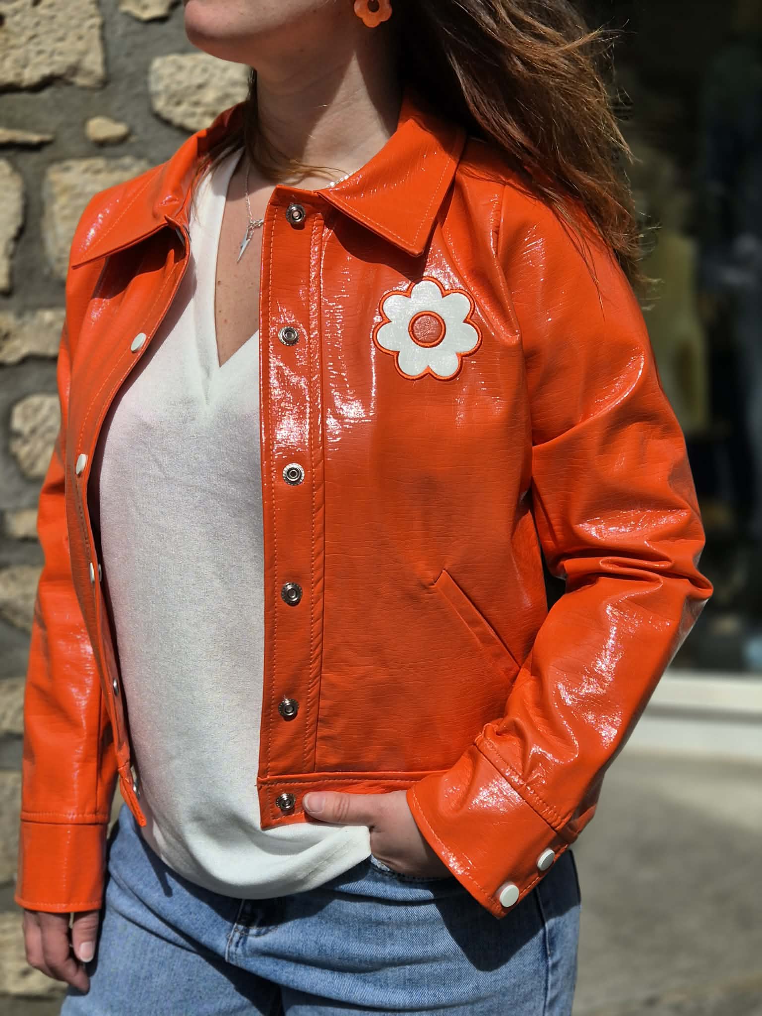 Veste "Daisy" Mandarine
