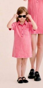 Robe jean rose enfant
