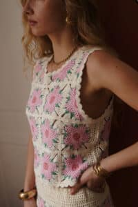 Top crochet "Rose" Adulte