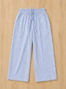 Pantalon fluide rayé bleu enfant