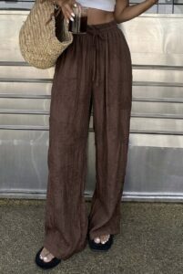 Pantalon fluide chocolat