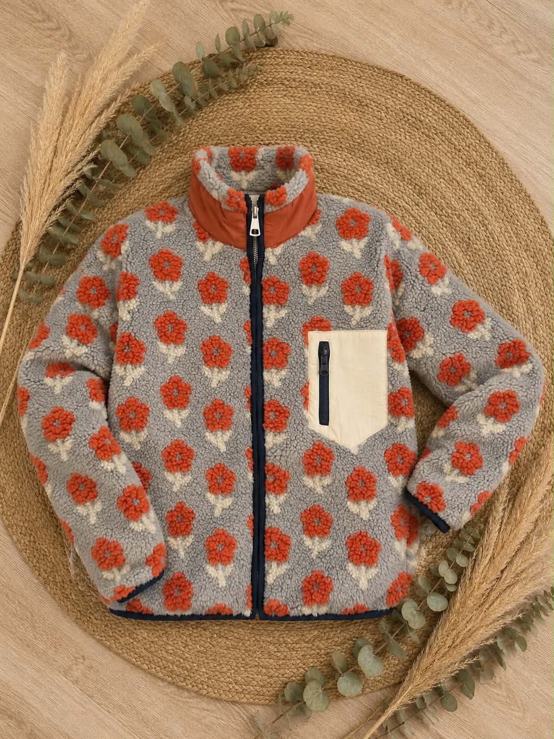 Polaire "Alizé" Fleur orange