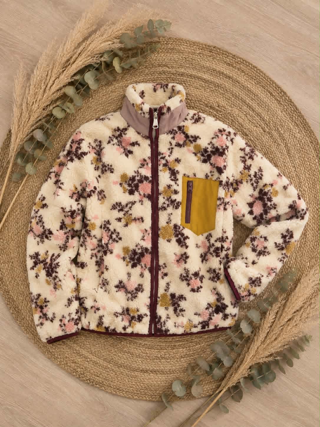 Polaire "Alizé" Fleur rose
