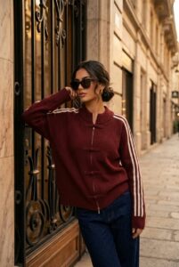 Gilet "Joline" Bordeaux