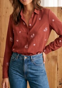 Chemise "ALINA" Terracotta